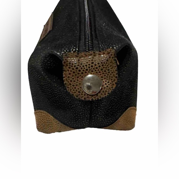 MANSCAPED THE SHED Toiletry Travel Bag Lightweight Black Brown Vegan Leather - Picture 7 of 11